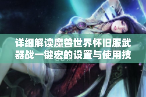详细解读魔兽世界怀旧服武器战一键宏的设置与使用技巧