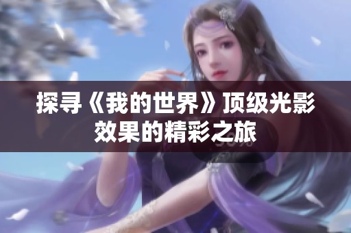 探寻《我的世界》顶级光影效果的精彩之旅