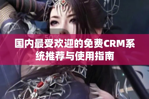 国内最受欢迎的免费CRM系统推荐与使用指南