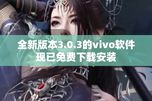 全新版本3.0.3的vivo软件现已免费下载安装