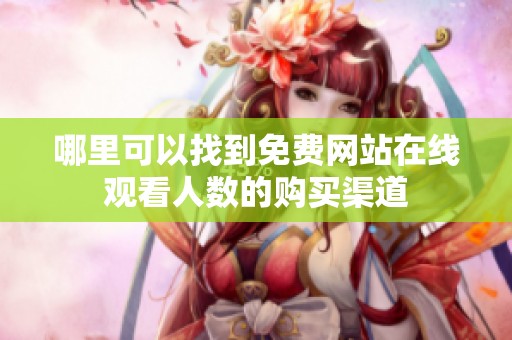 哪里可以找到免费网站在线观看人数的购买渠道