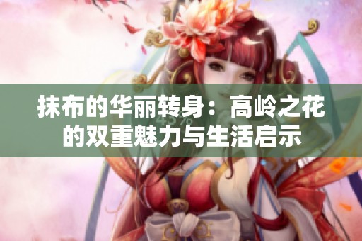 抹布的华丽转身：高岭之花的双重魅力与生活启示
