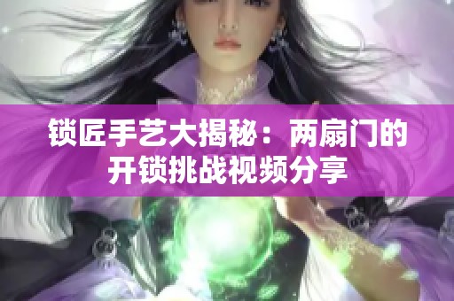 锁匠手艺大揭秘：两扇门的开锁挑战视频分享
