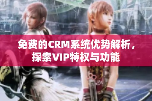 免费的CRM系统优势解析，探索VIP特权与功能