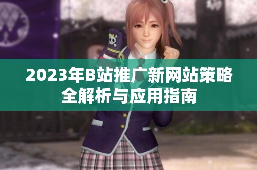 2023年B站推广新网站策略全解析与应用指南
