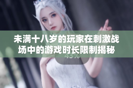 未满十八岁的玩家在刺激战场中的游戏时长限制揭秘