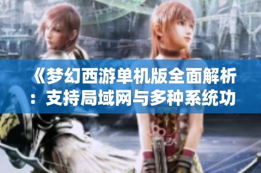 《梦幻西游单机版全面解析：支持局域网与多种系统功能》