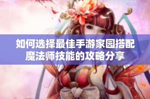 如何选择最佳手游家园搭配魔法师技能的攻略分享