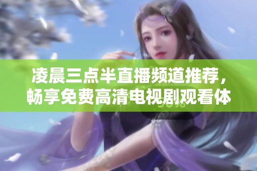 凌晨三点半直播频道推荐，畅享免费高清电视剧观看体验