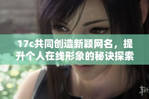 17c共同创造新颖网名，提升个人在线形象的秘诀探索