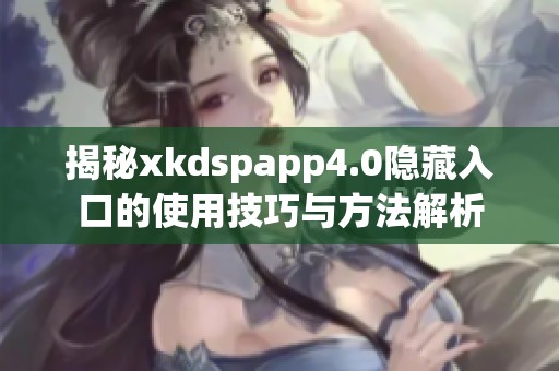 揭秘xkdspapp4.0隐藏入口的使用技巧与方法解析
