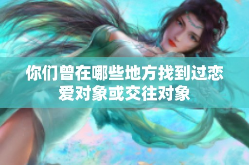 你们曾在哪些地方找到过恋爱对象或交往对象