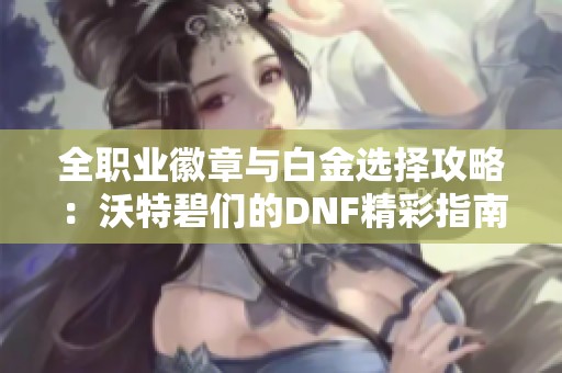 全职业徽章与白金选择攻略：沃特碧们的DNF精彩指南