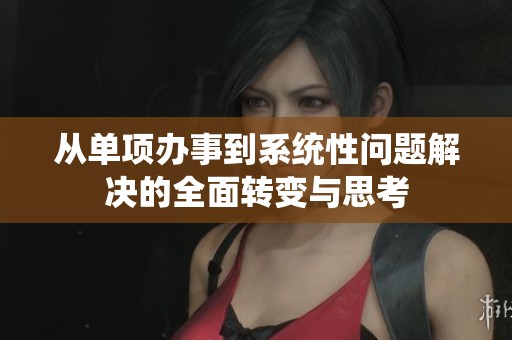 从单项办事到系统性问题解决的全面转变与思考