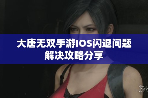大唐无双手游IOS闪退问题解决攻略分享