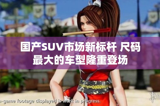 国产SUV市场新标杆 尺码最大的车型隆重登场
