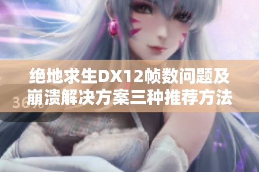 绝地求生DX12帧数问题及崩溃解决方案三种推荐方法