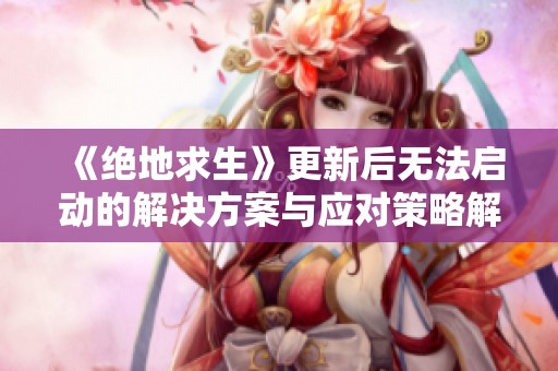 《绝地求生》更新后无法启动的解决方案与应对策略解析