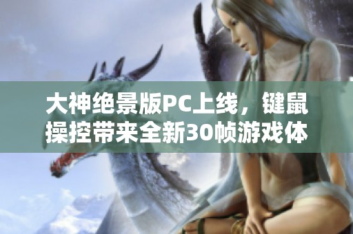 大神绝景版PC上线，键鼠操控带来全新30帧游戏体验