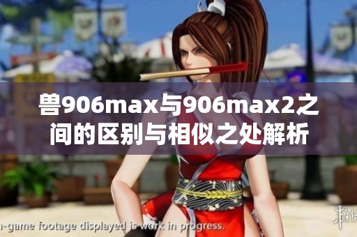 兽906max与906max2之间的区别与相似之处解析