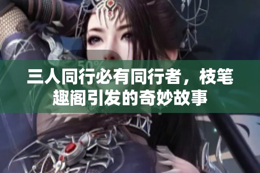 三人同行必有同行者，枝笔趣阁引发的奇妙故事