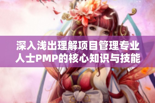深入浅出理解项目管理专业人士PMP的核心知识与技能