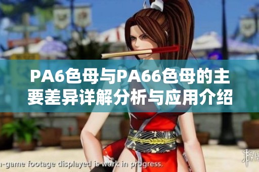 PA6色母与PA66色母的主要差异详解分析与应用介绍