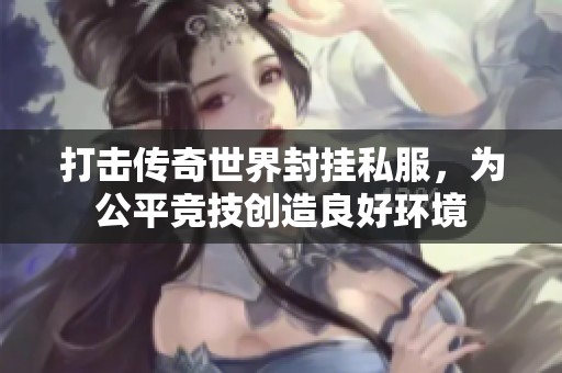 打击传奇世界封挂私服，为公平竞技创造良好环境