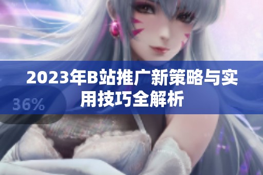 2023年B站推广新策略与实用技巧全解析
