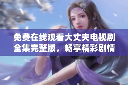 免费在线观看大丈夫电视剧全集完整版，畅享精彩剧情与精彩演绎