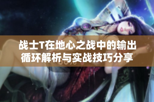 战士T在地心之战中的输出循环解析与实战技巧分享
