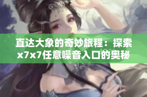 直达大象的奇妙旅程：探索x7x7任意噪音入口的奥秘