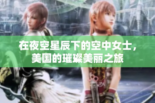 在夜空星辰下的空中女士，美国的璀璨美丽之旅