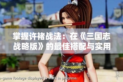 掌握许褚战法：在《三国志战略版》的最佳搭配与实用技巧解析