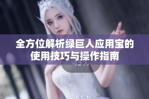 全方位解析绿巨人应用宝的使用技巧与操作指南