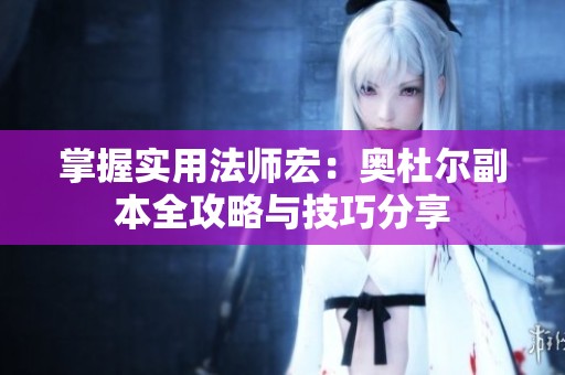 掌握实用法师宏：奥杜尔副本全攻略与技巧分享