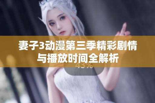 妻子3动漫第三季精彩剧情与播放时间全解析