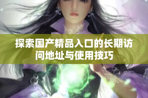 探索国产精品入口的长期访问地址与使用技巧