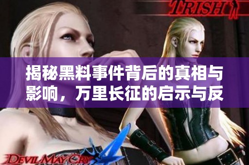揭秘黑料事件背后的真相与影响，万里长征的启示与反思