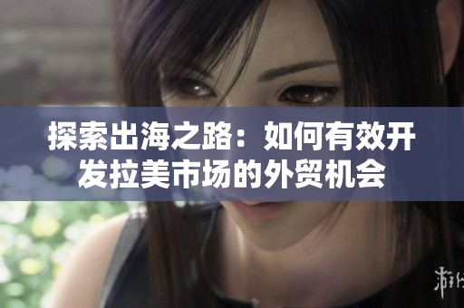 探索出海之路：如何有效开发拉美市场的外贸机会
