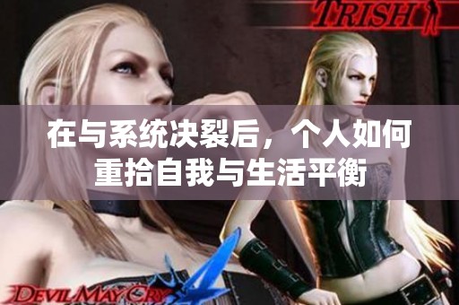 在与系统决裂后，个人如何重拾自我与生活平衡