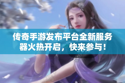 传奇手游发布平台全新服务器火热开启，快来参与！