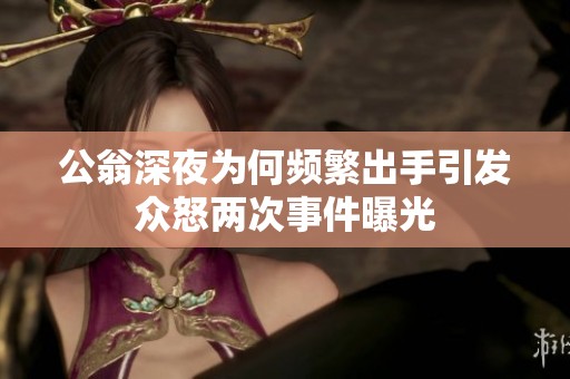 公翁深夜为何频繁出手引发众怒两次事件曝光