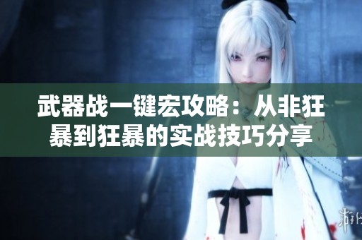 武器战一键宏攻略：从非狂暴到狂暴的实战技巧分享
