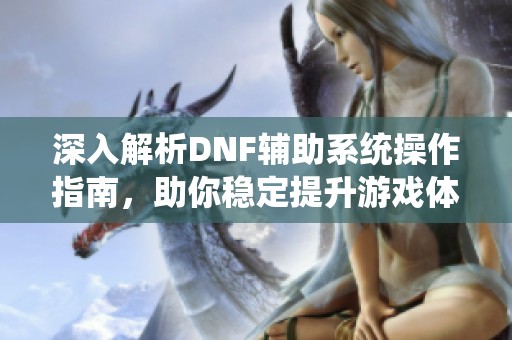 深入解析DNF辅助系统操作指南，助你稳定提升游戏体验