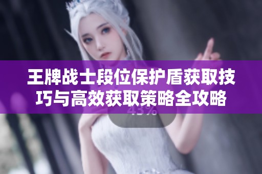 王牌战士段位保护盾获取技巧与高效获取策略全攻略