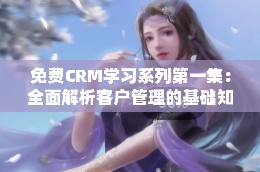 免费CRM学习系列第一集：全面解析客户管理的基础知识