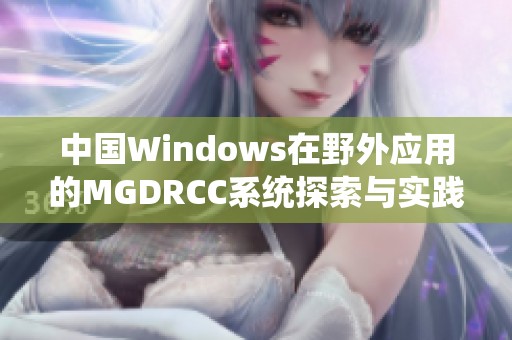 中国Windows在野外应用的MGDRCC系统探索与实践