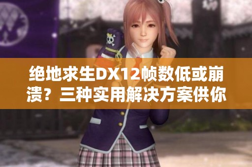 绝地求生DX12帧数低或崩溃？三种实用解决方案供你参考