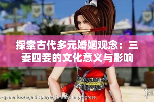 探索古代多元婚姻观念：三妻四妾的文化意义与影响